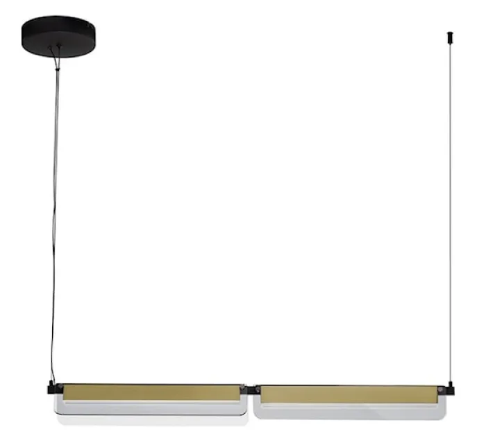 Lampa wisząca Hullows LED czarno-złota