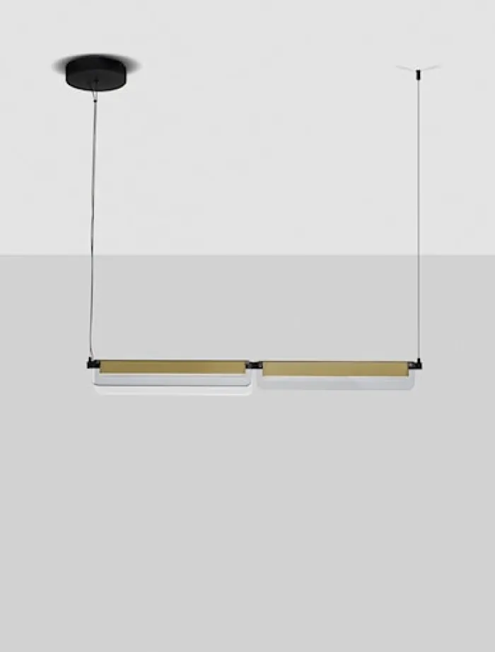 Lampa wisząca Hullows LED czarno-złota
