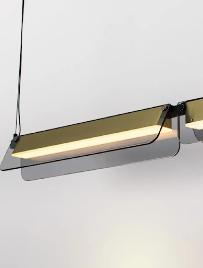 Lampa wisząca Hullows LED czarno-złota