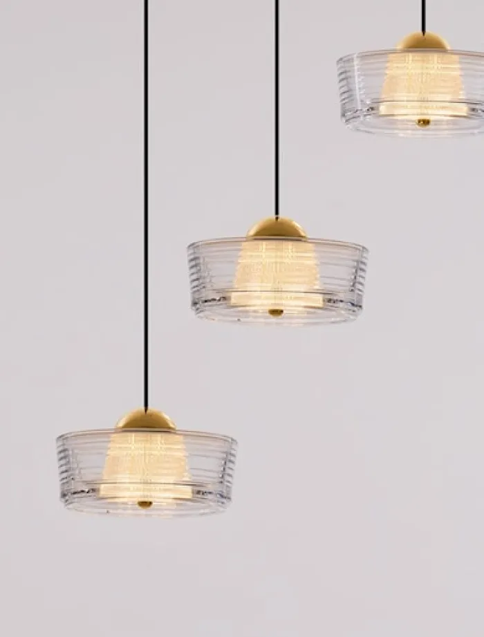 Lampa wisząca Ivoprett LED x3 złoto-biała