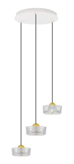 Lampa wisząca Ivoprett LED x3 złoto-biała