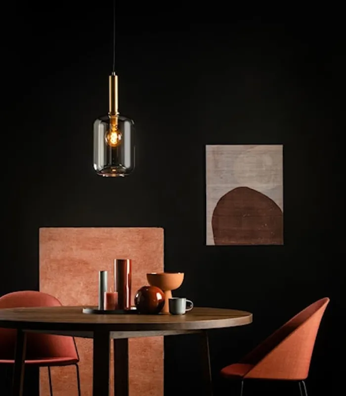 Lampa wisząca Joanet złoto-czarna