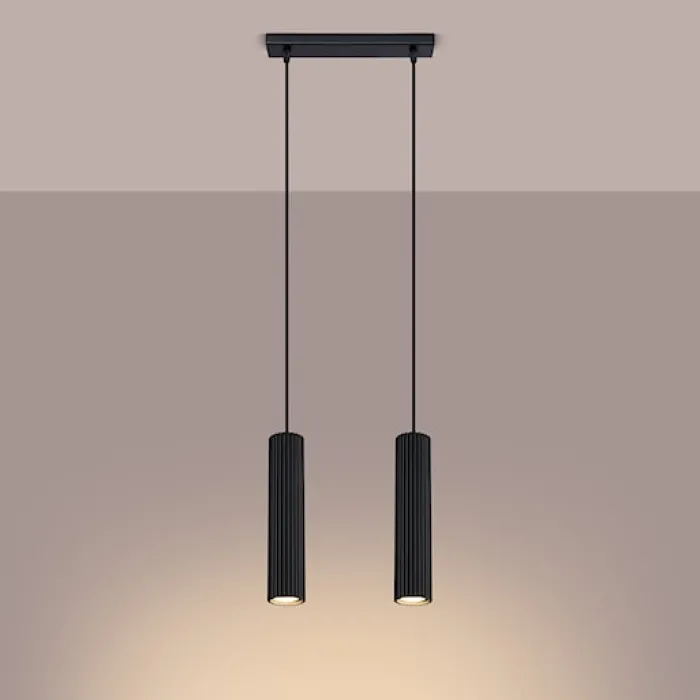 Lampa wisząca Karbon 2 czarna
