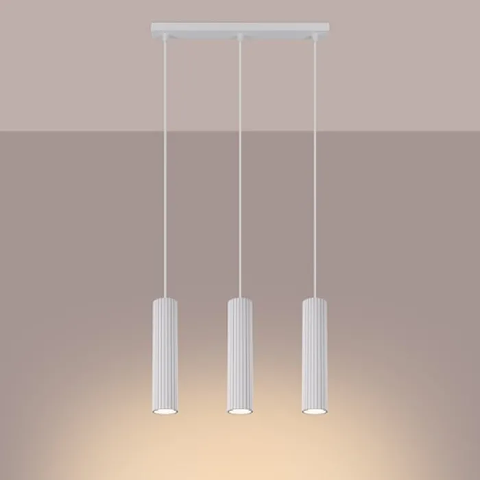 Lampa wisząca Karbon 3L biały