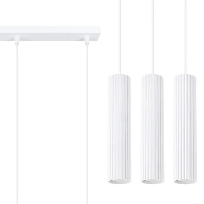 Lampa wisząca Karbon 3L biały
