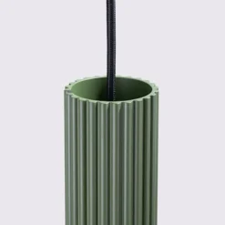 Lampa wisząca Karbon 3L zielona oliwka