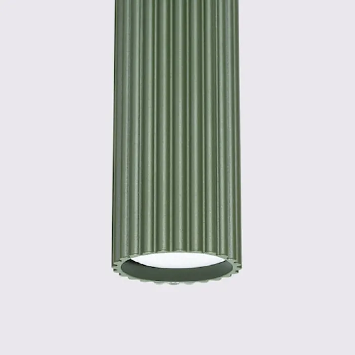 Lampa wisząca Karbon 3L zielona oliwka