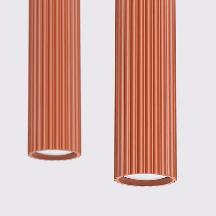 Lampa wisząca Karbon 2 ochra czerwona