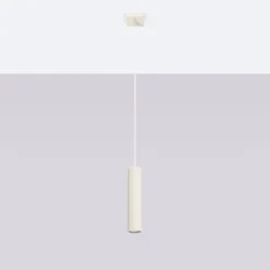 Lampa wisząca Karbon x1 beżowa