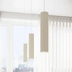 Lampa wisząca Karbon x1 beżowa