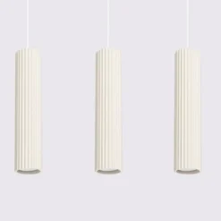 Lampa wisząca Karbon x3 beżowa