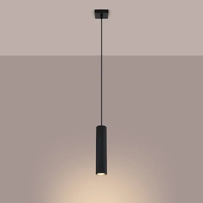 Lampa wisząca Karbon x1 czarna