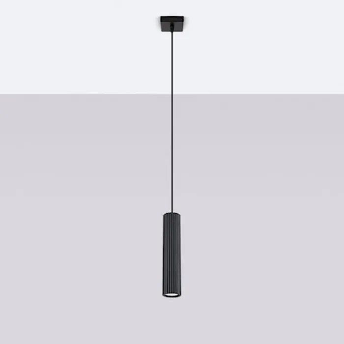 Lampa wisząca Karbon x1 czarna