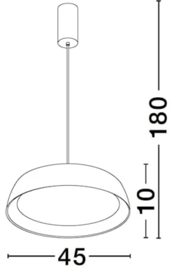 Lampa wisząca Kessov LED brązowo-biała