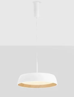 Lampa wisząca Kessov LED brązowo-biała