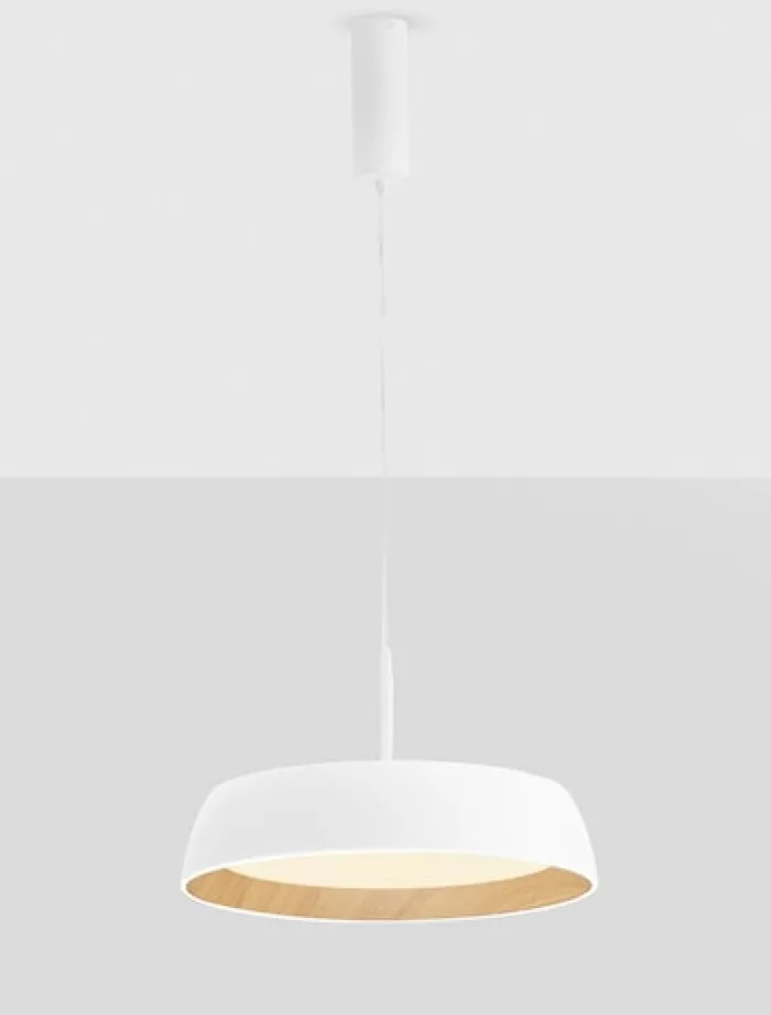 Lampa wisząca Kessov LED brązowo-biała