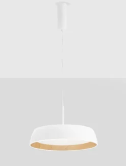 Lampa wisząca Kessov LED brązowo-biała