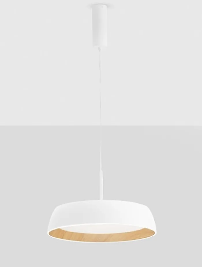Lampa wisząca Kessov LED brązowo-biała