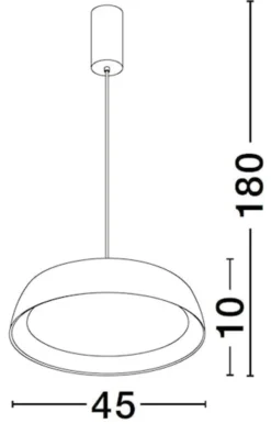 Lampa wisząca Kessov LED brązowo-czarna