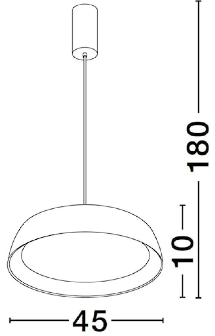 Lampa wisząca Kessov LED brązowo-czarna