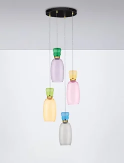 Lampa wisząca Kiands LED x4 wielokolorowa
