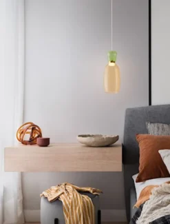 Lampa wisząca Kiands LED x1 zielono-złota