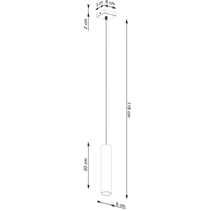 Lampa wisząca Lagos 1 beżowa