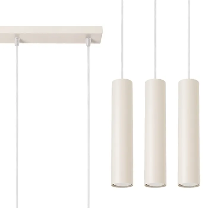 Lampa wisząca Lagos 3L beżowa