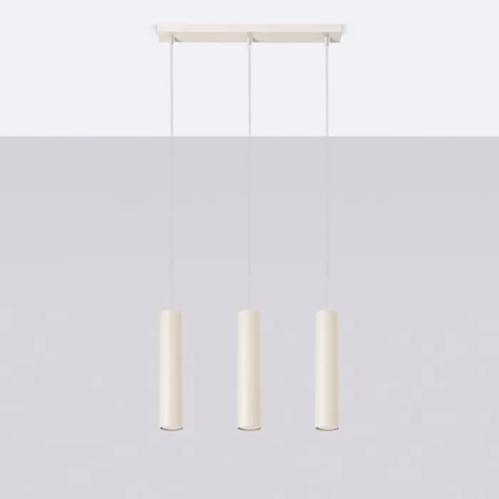 Lampa wisząca Lagos 3L beżowa