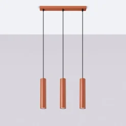 Lampa wisząca Lagos 3L ochra czerwona