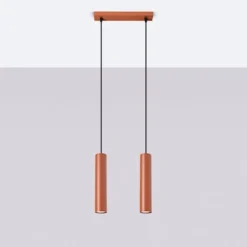 Lampa wisząca Lagos 2 ochra czerwona