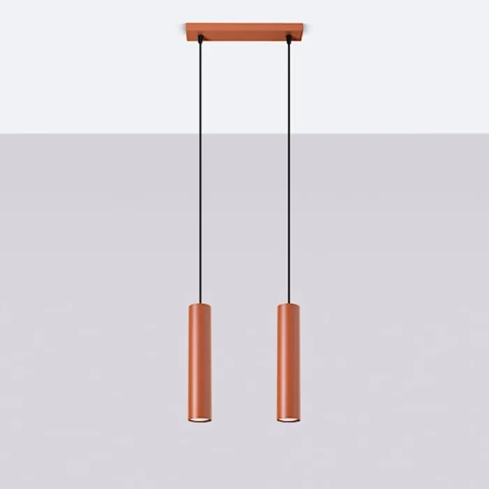 Lampa wisząca Lagos 2 ochra czerwona