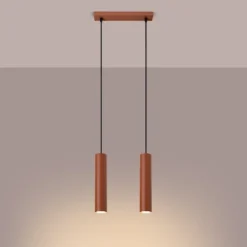 Lampa wisząca Lagos 2 ochra czerwona