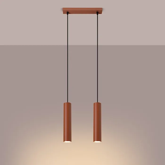 Lampa wisząca Lagos 2 ochra czerwona