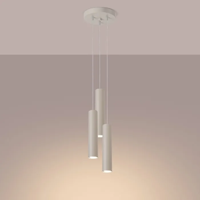 Lampa wisząca Lagos 3P beżowa