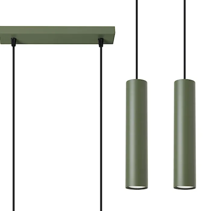 Lampa wisząca Lagos 2 zielona oliwka