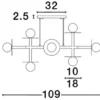 Lampa wisząca Letarian x8 złota