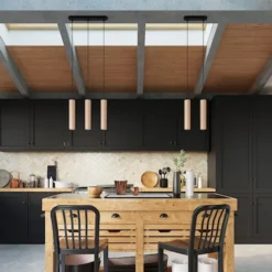 Lampa wisząca Lino 3L naturalne drewno