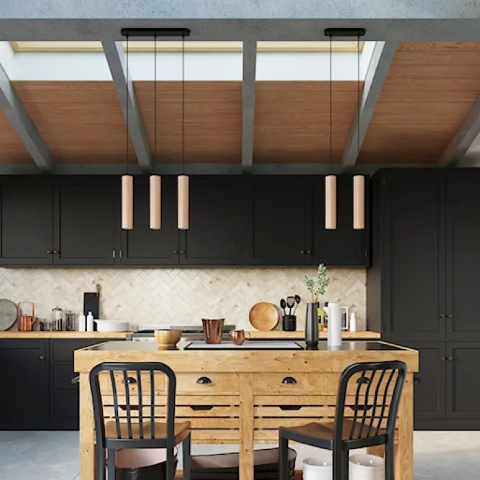 Lampa wisząca Lino 3L naturalne drewno