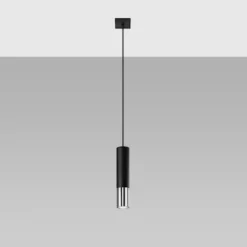 Lampa wisząca Loopez 1 czarny/chrom