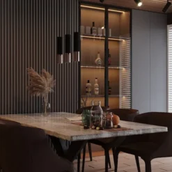 Lampa wisząca Loopez 3L czarny/miedź