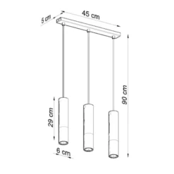 Lampa wisząca Loopez 3L czarny/miedź