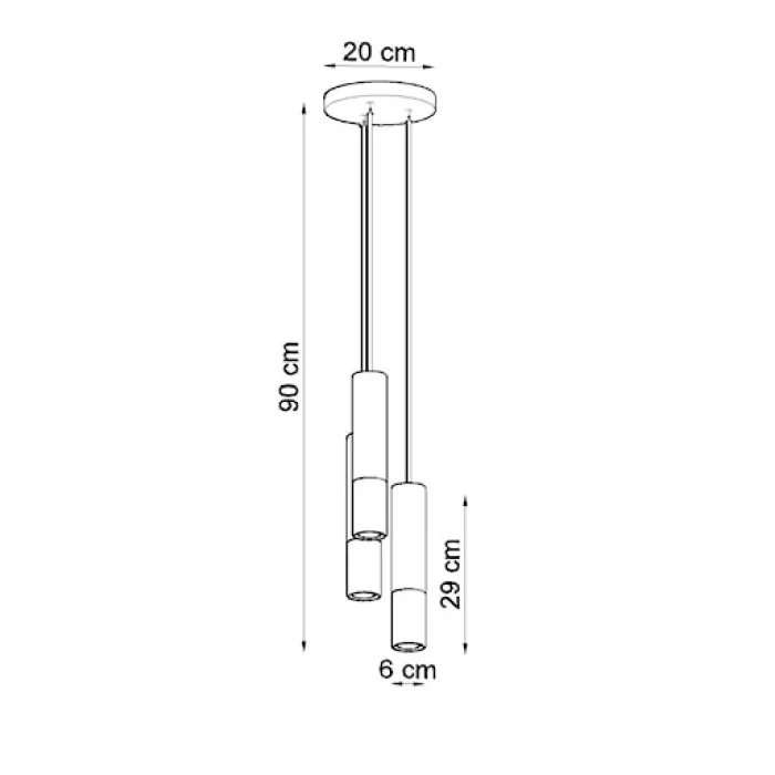 Lampa wisząca Loopez 3P czarny/chrom