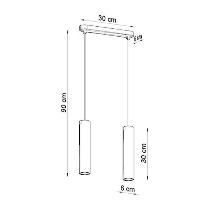 Lampa wisząca Luvo 2 beton
