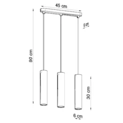 Lampa wisząca Luvo 3L beton