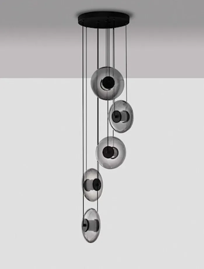 Lampa wisząca Lynoll LED x5 czarna