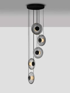 Lampa wisząca Lynoll LED x5 czarna