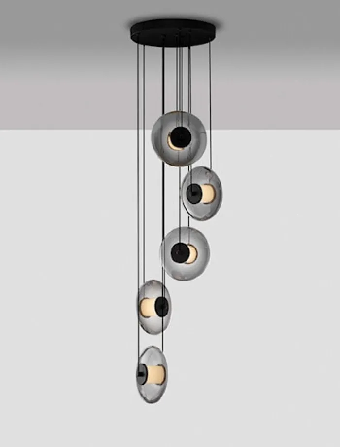 Lampa wisząca Lynoll LED x5 czarna