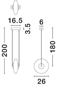 Lampa wisząca Lynoll LED x1 czarna