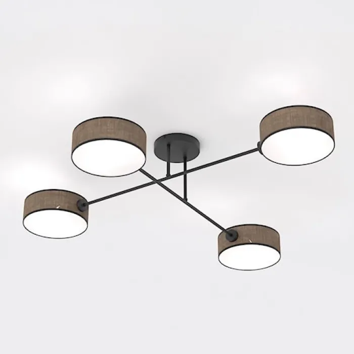 Lampa wisząca Maga x4 czarno-brązowa
